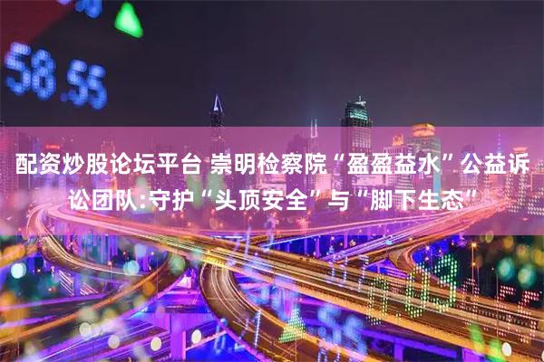 配资炒股论坛平台 崇明检察院“盈盈益水”公益诉讼团队:守护“头顶安全”与“脚下生态”