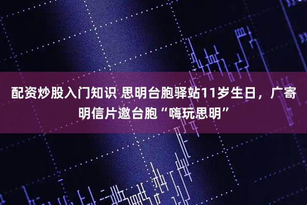 配资炒股入门知识 思明台胞驿站11岁生日，广寄明信片邀台胞“嗨玩思明”